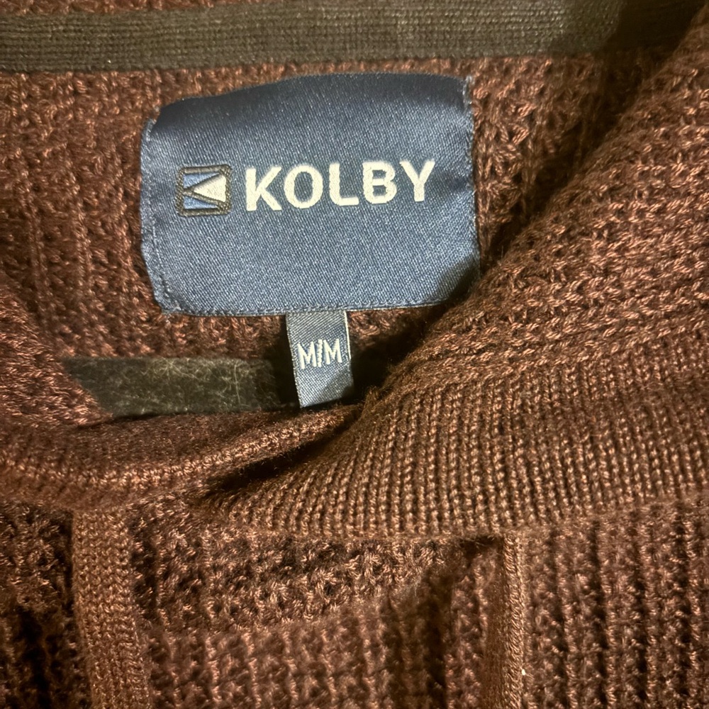 Cozy Brown Knit Hoodie Sweater